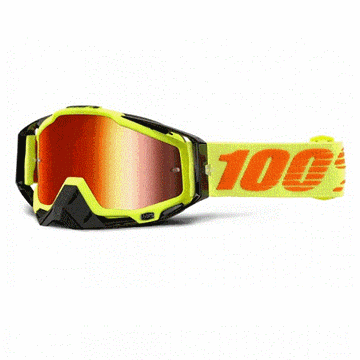 100 % Racecraft brille Attack yellow - mirror red lens